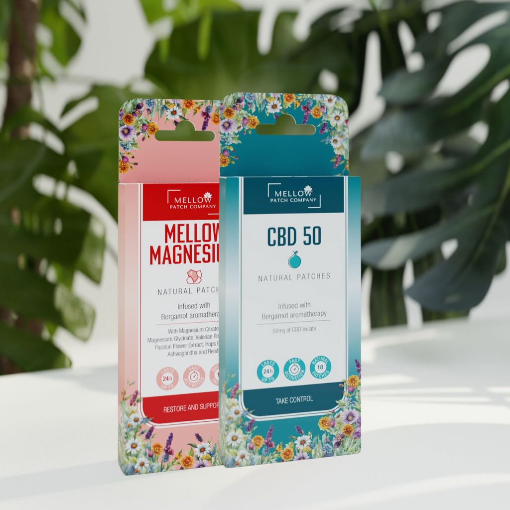 Mellow Patch Pain Bundle – CBD50 and Mellow Magnesium patches for natural pain relief and recovery