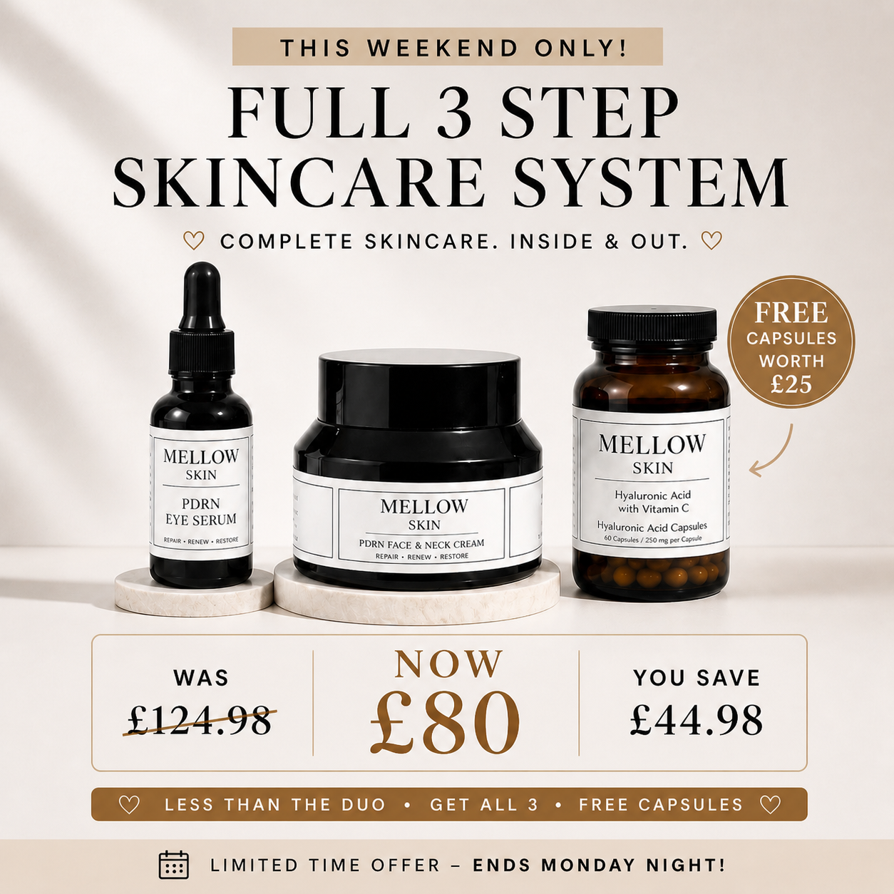Full 3 Step Skincare System (Weekend Offer)