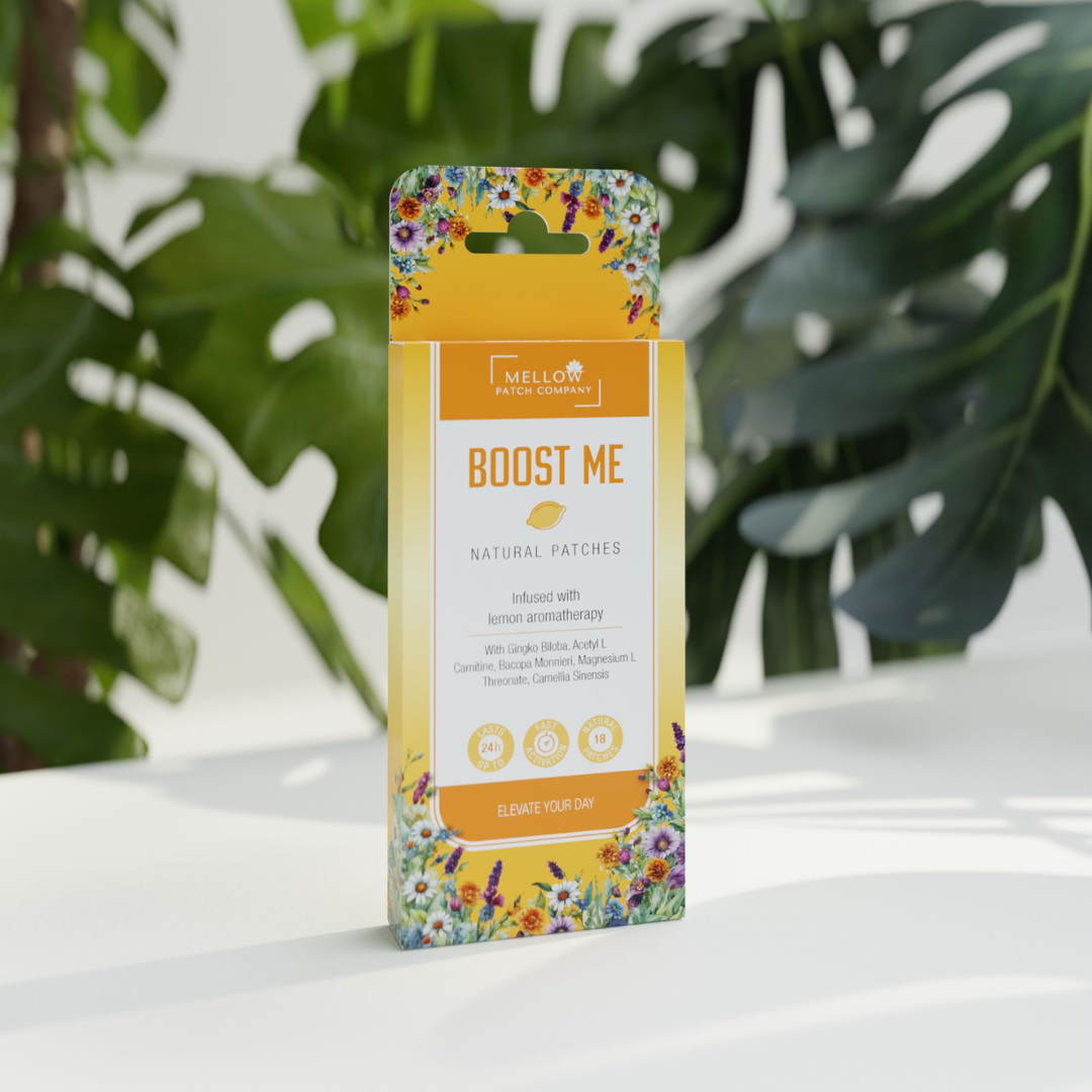 Boost Me Patch – natural energy & focus support
Steady energy patch for busy lifestyles – Mellow Boost Me
Discreet daily energy patch – Boost Me Patch by Mellow Patch