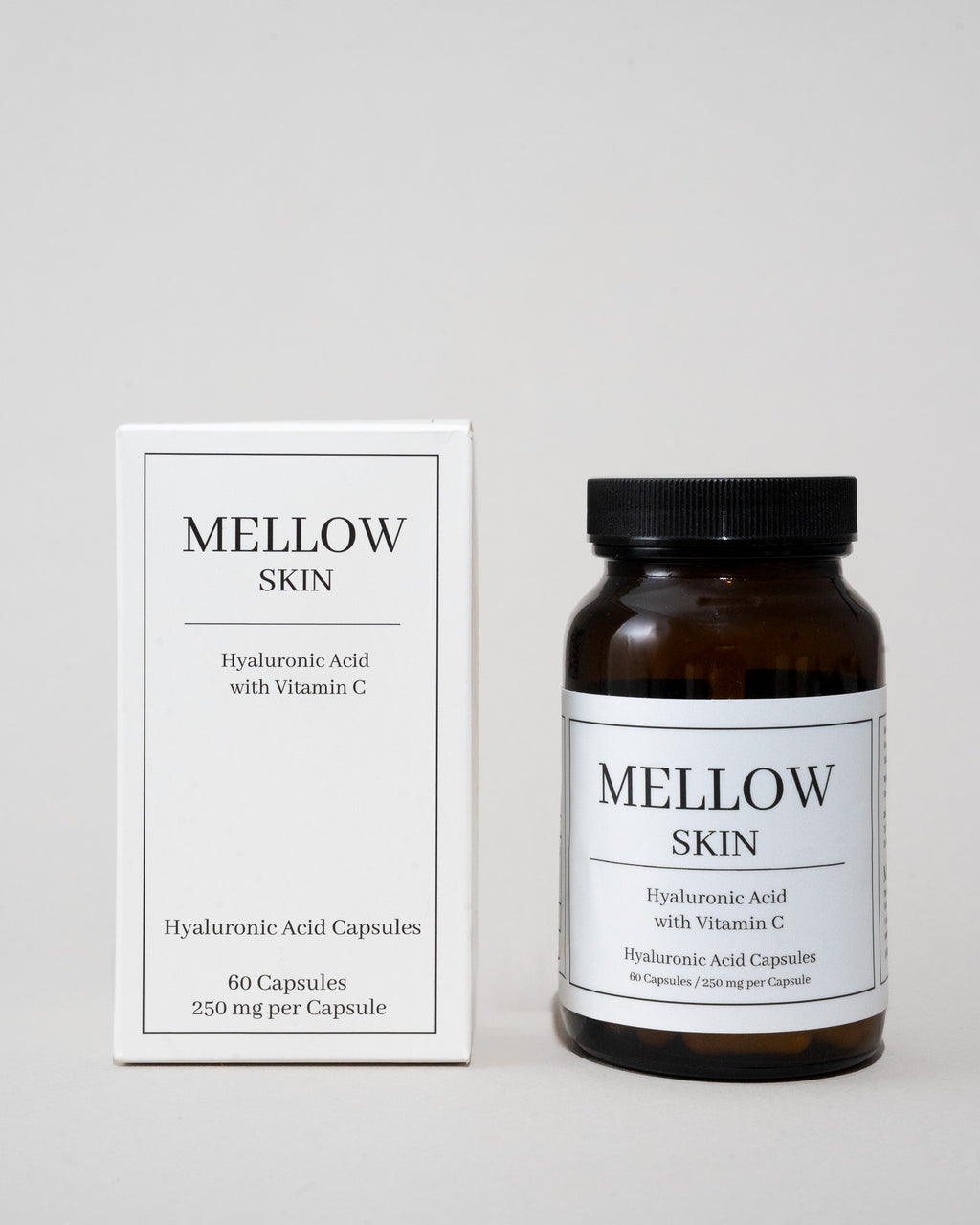 Mellow Skin Hyaluronic Acid Capsules  With Hyaluronic Acid & Vitamin C  60 Capsules