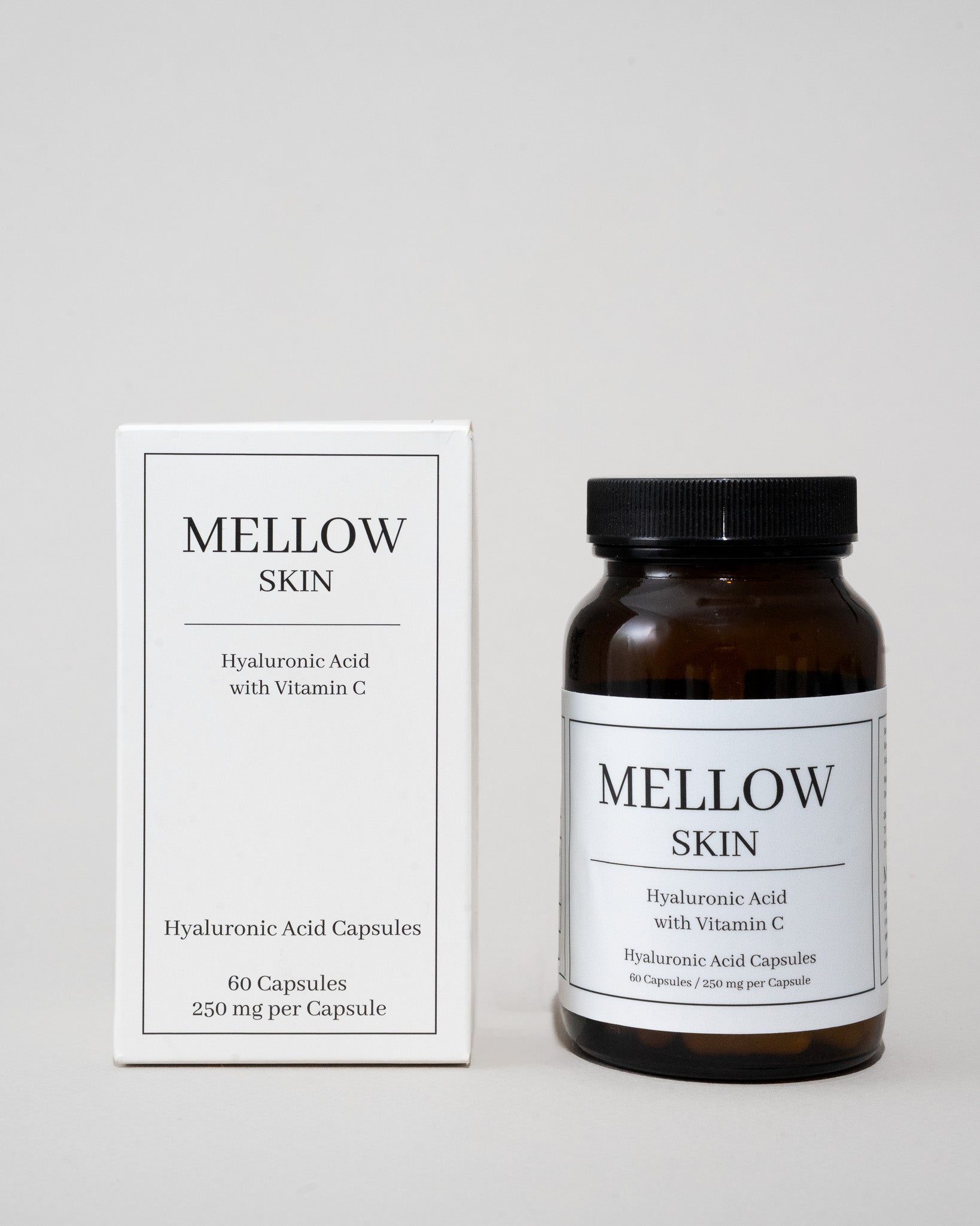 Mellow Skin Hyaluronic Acid Capsules  With Hyaluronic Acid & Vitamin C  60 Capsules