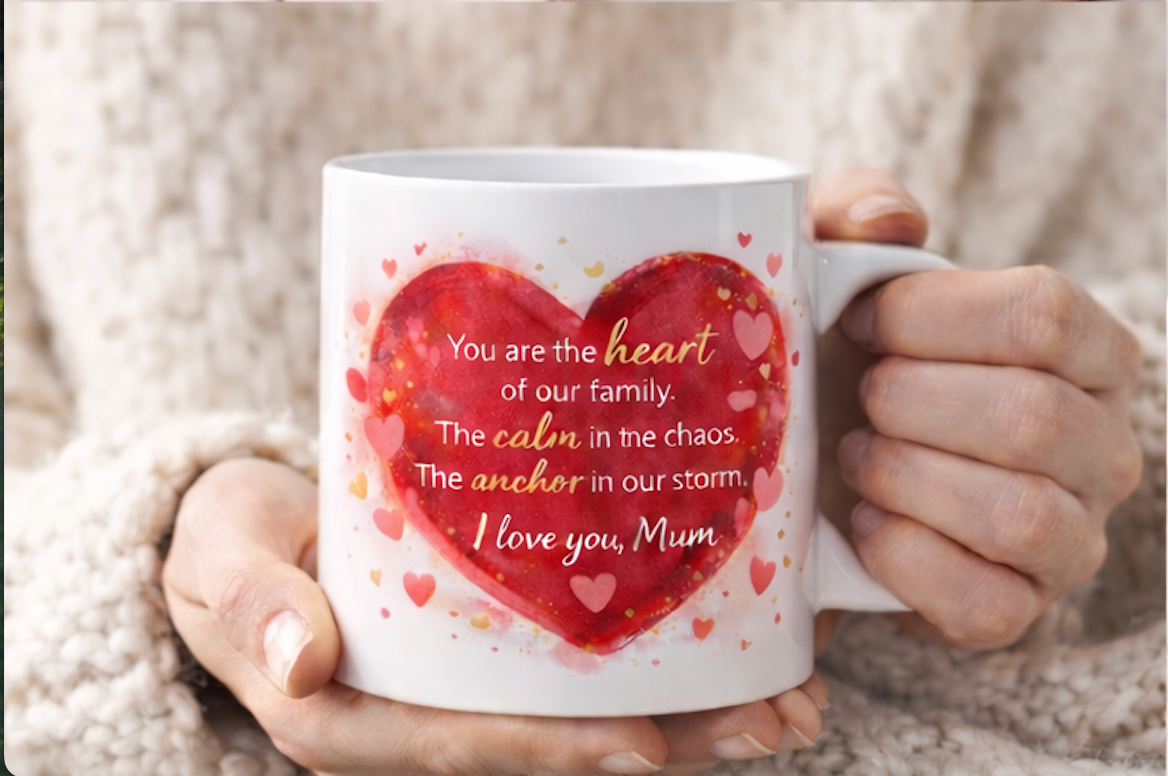 Mother’s Day Mug – “You Are the Heart of Our Family”