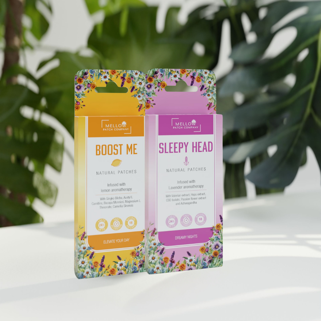 Revive & Rest Bundle – Boost Me & Sleepy Head patches
Energy & evening relaxation wellness bundle – Revive & Rest
Daily energy boost & restful night support – Boost Me & Sleepy Head